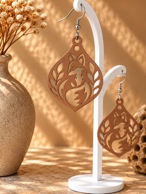 Curled Fox Earrings